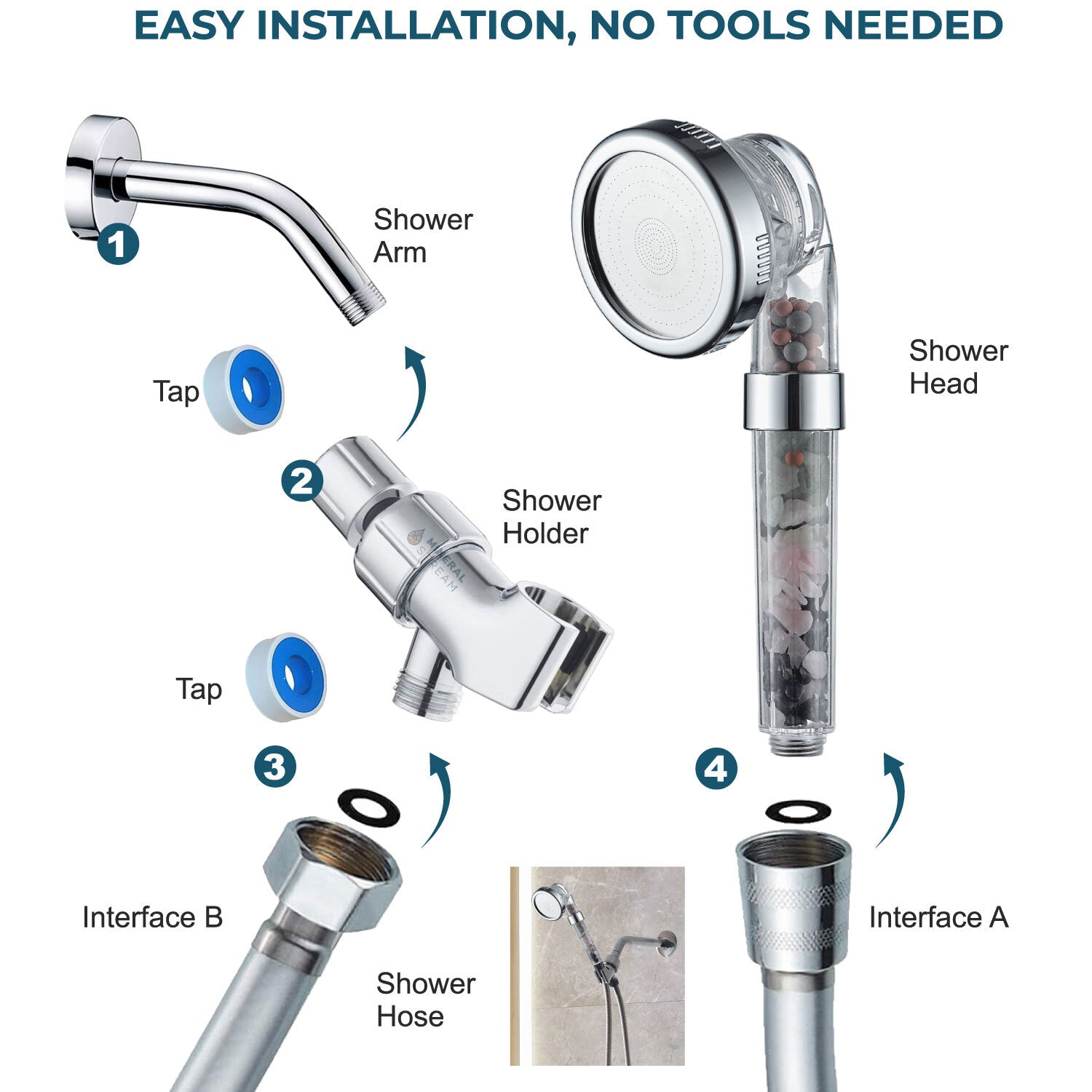 MineralStream™ Chakra Duschkopf
