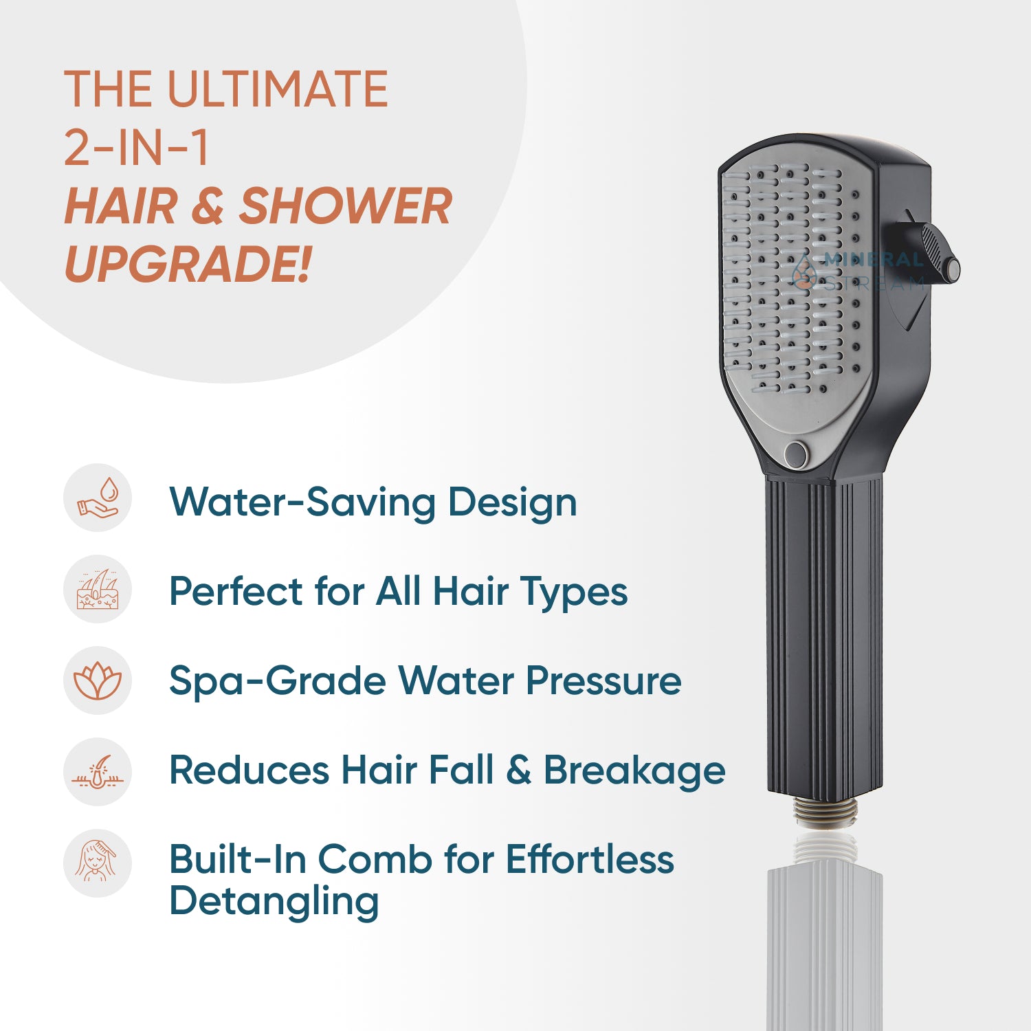 DETANGLER COMM Duschkopf Duschkit Kit