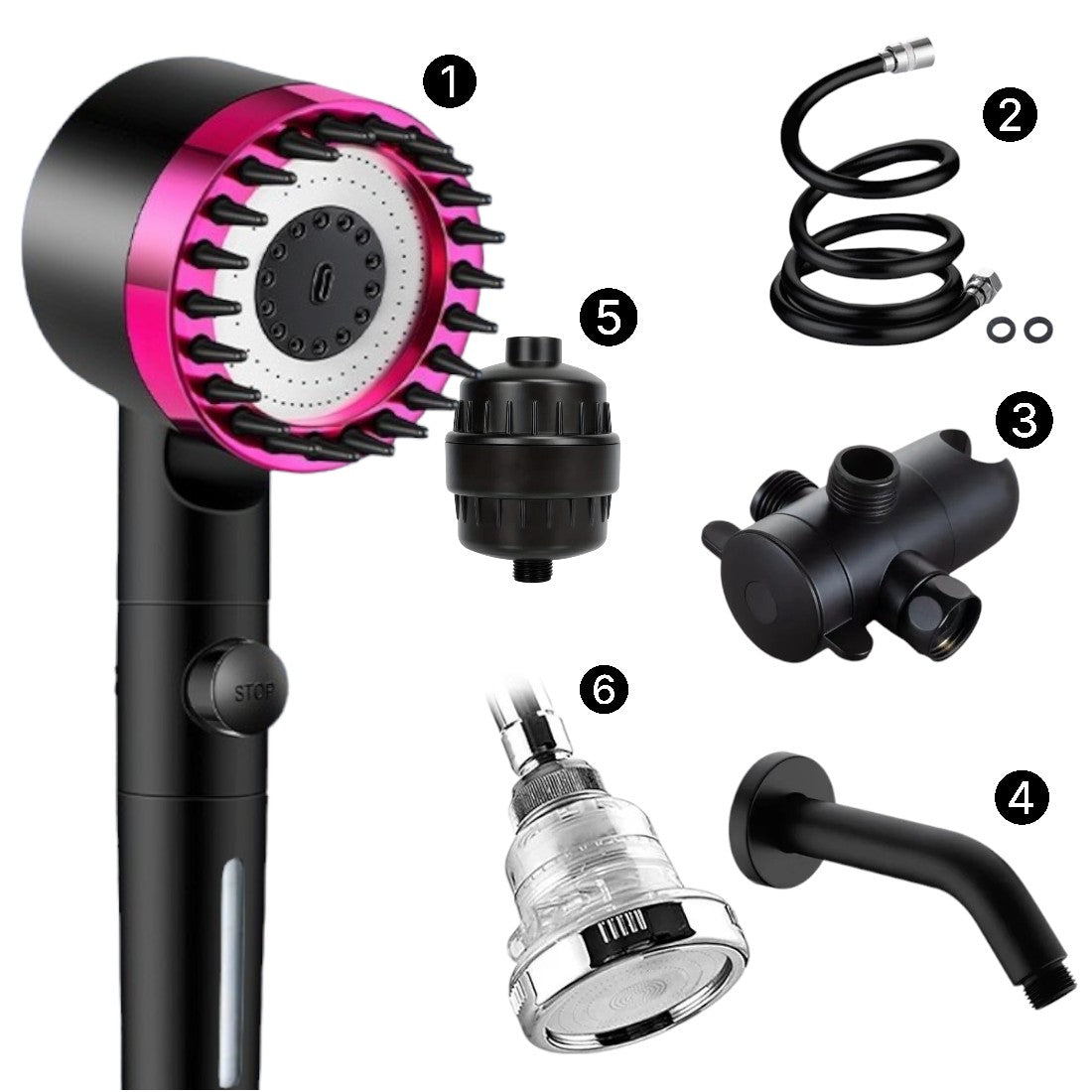 MineralStream Massage Duschkopf mit Filter