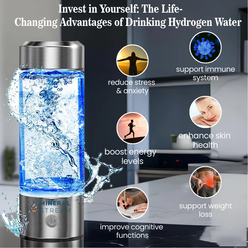 Wasserstoff-Wasserflasche