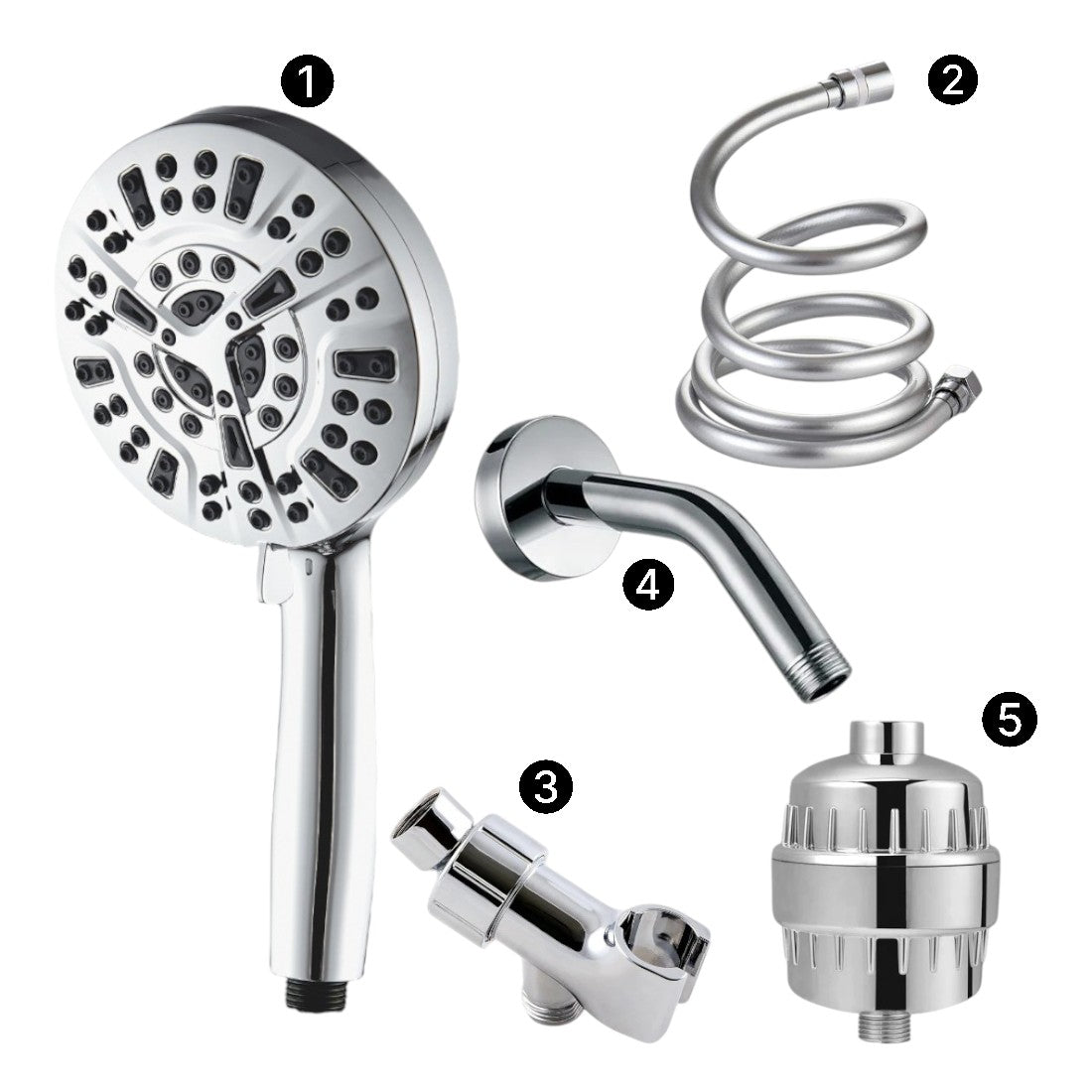 Luxe 10 Modus Duschhead Complete Duschkit