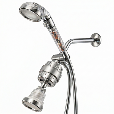 MineralStream Ionic Shower Head 2.0 dual shower system kit with two shower heads