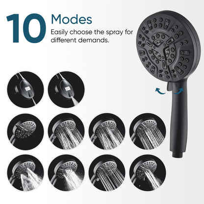 Luxe 10 Mode Showerhead Complete Shower Kit